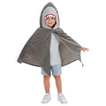 Grey - Back - Smiffys Childrens-Kids Deluxe Shark Costume Cape