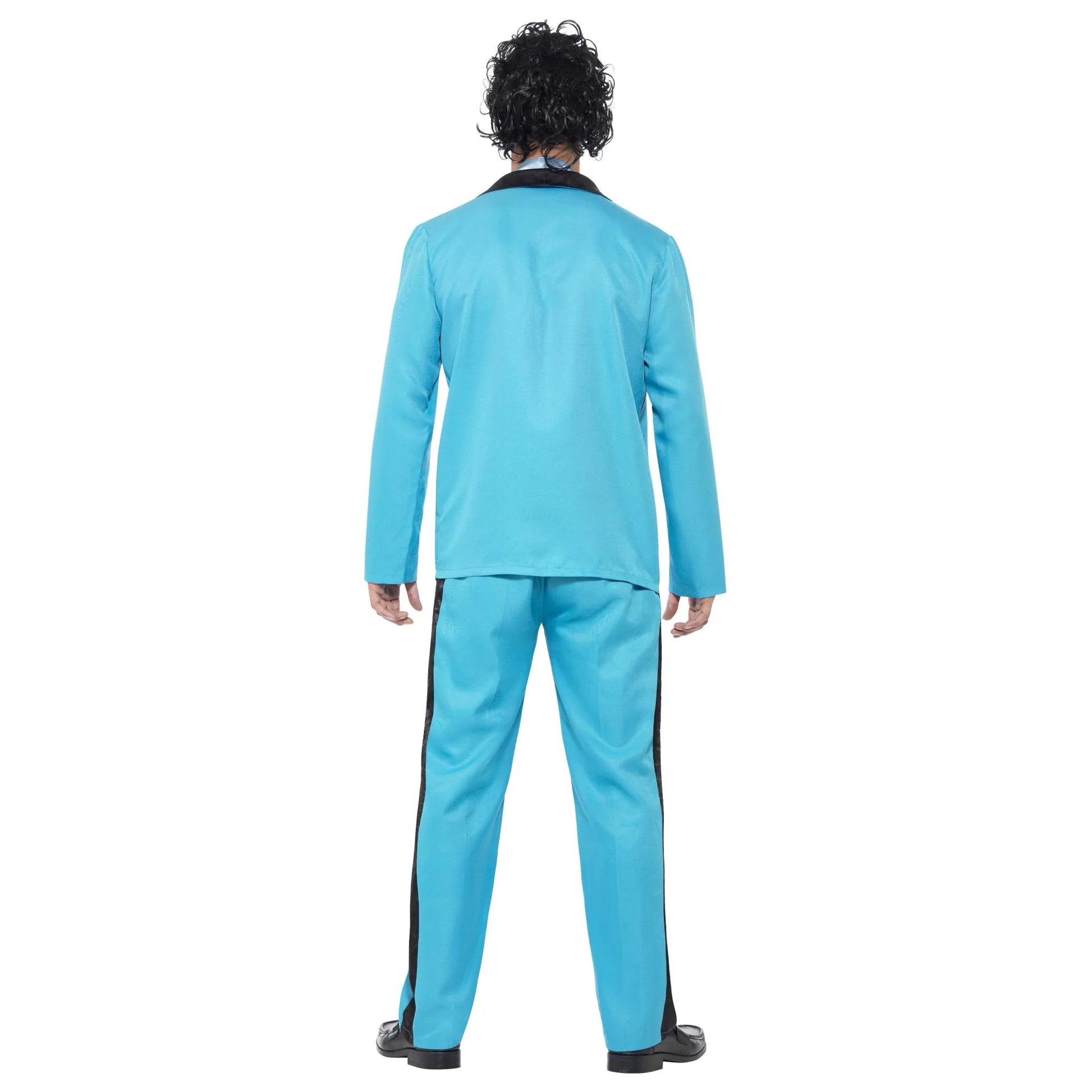 Blue - Back - Smiffys Mens 80s Prom King Costume Suit