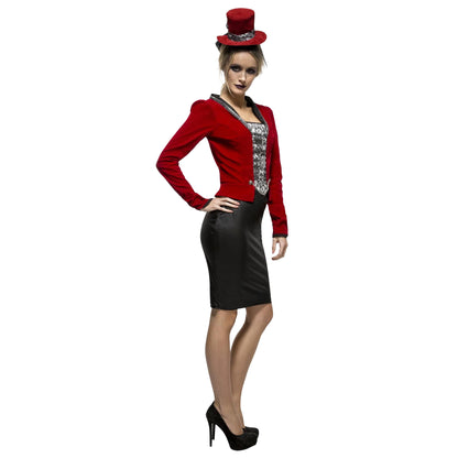 Red-Black-White - Side - Fever Womens-Ladies Vampiress Costume
