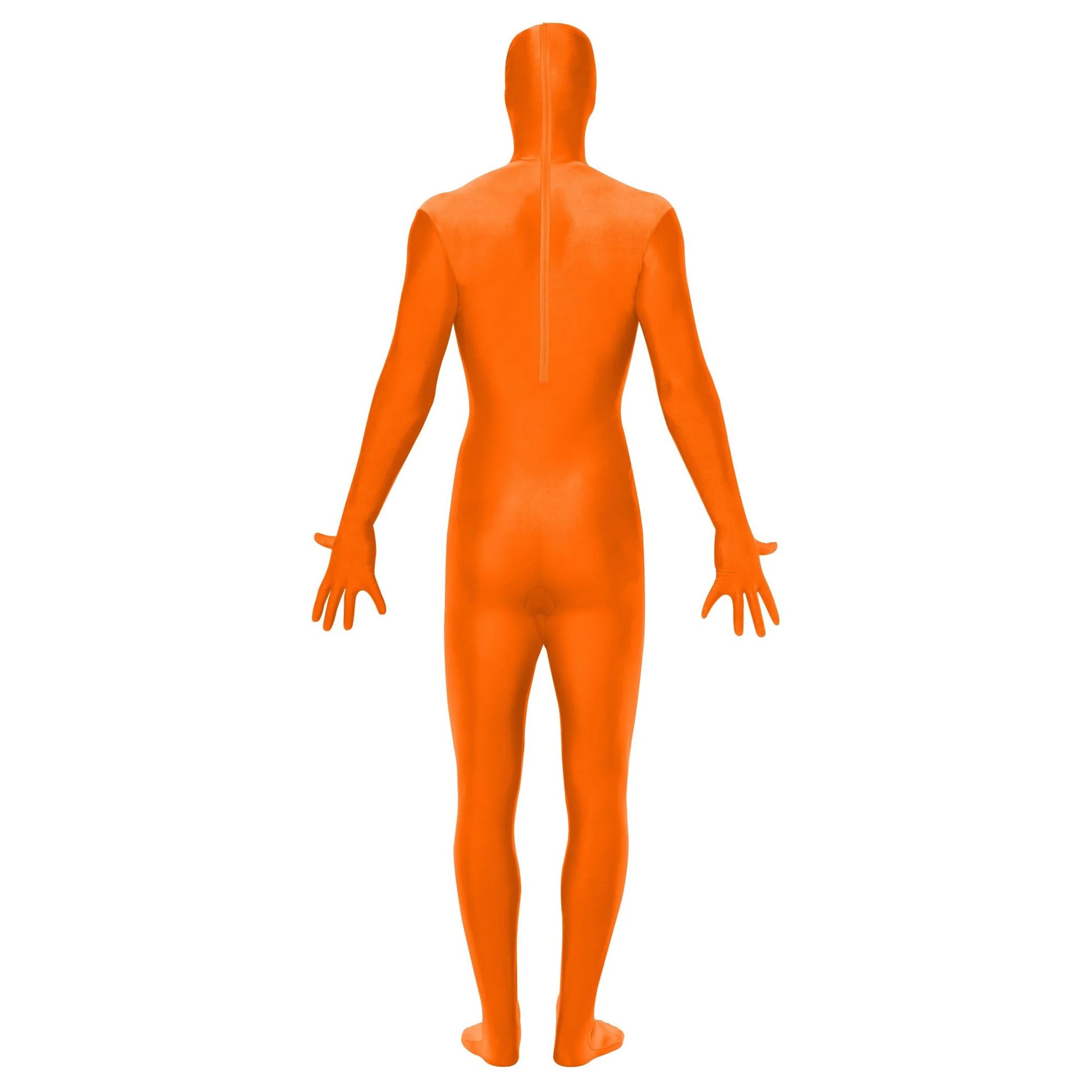 Orange - Back - Smiffys Unisex Adult Skin Suit Costume
