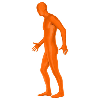 Orange - Side - Smiffys Unisex Adult Skin Suit Costume