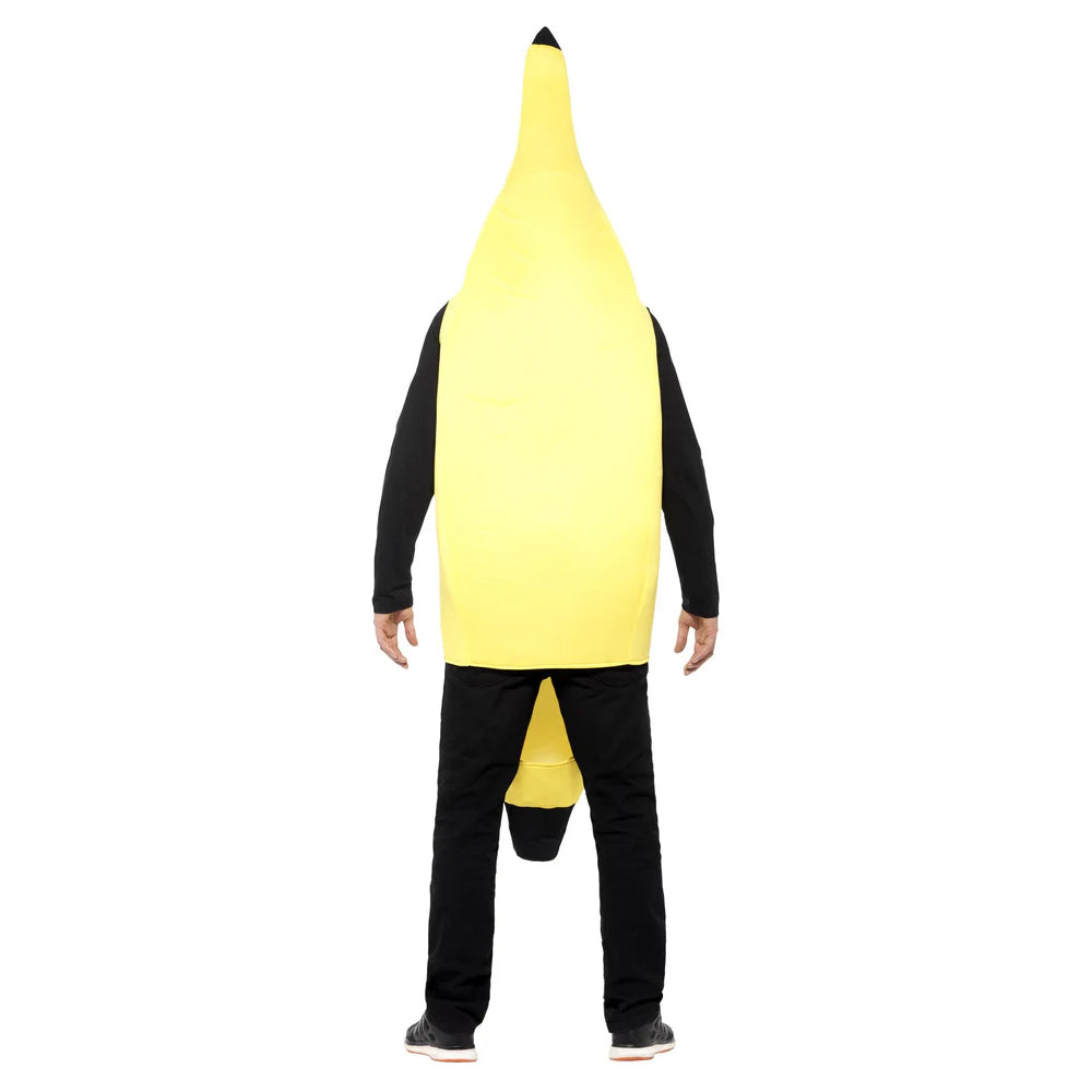 Yellow - Back - Smiffys Unisex Adult Banana Costume
