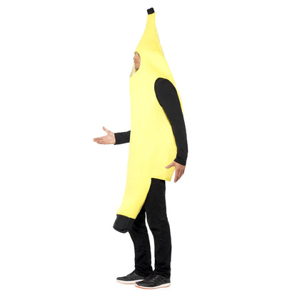 Yellow - Side - Smiffys Unisex Adult Banana Costume