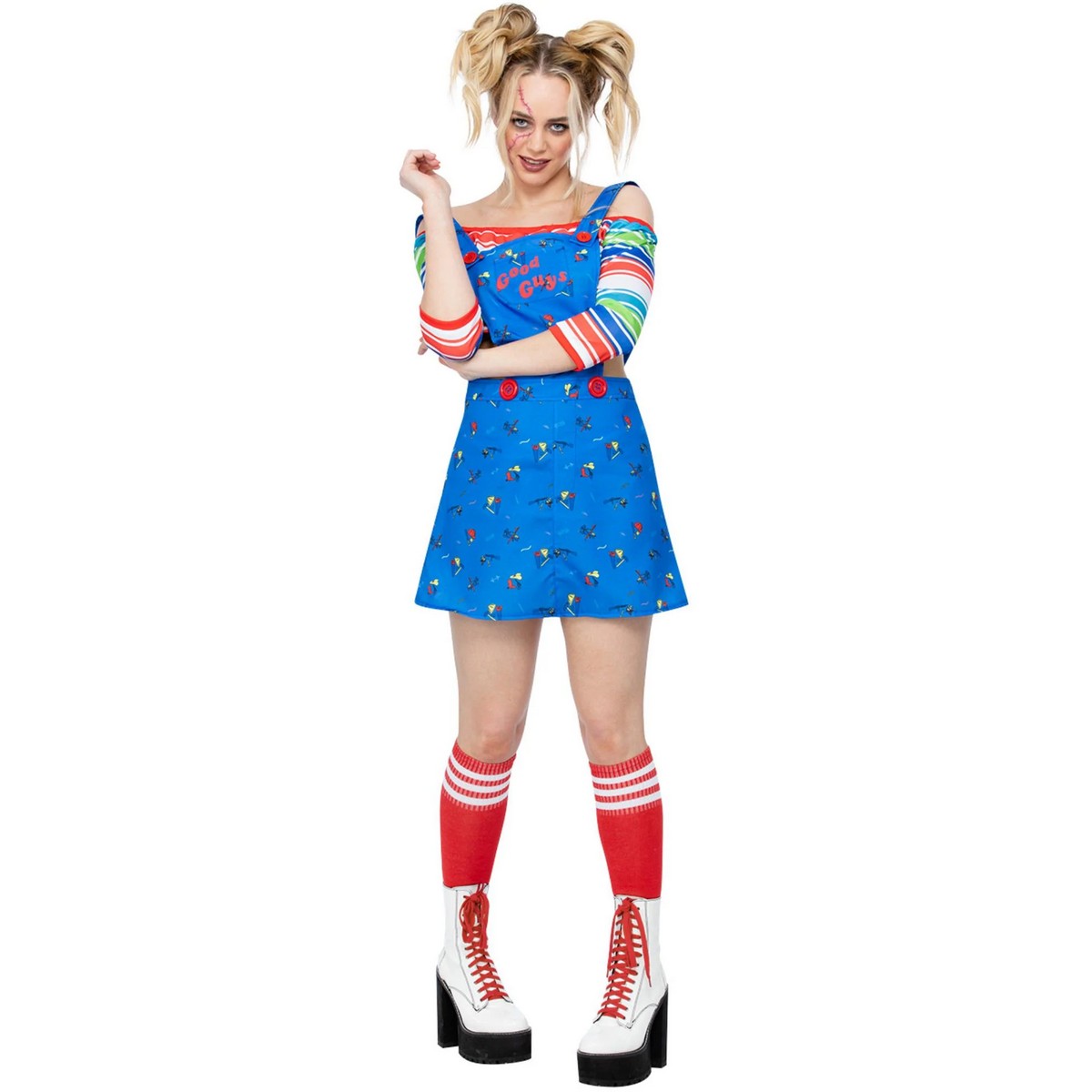 Blue - Front - Chucky Womens-Ladies Costume Dress