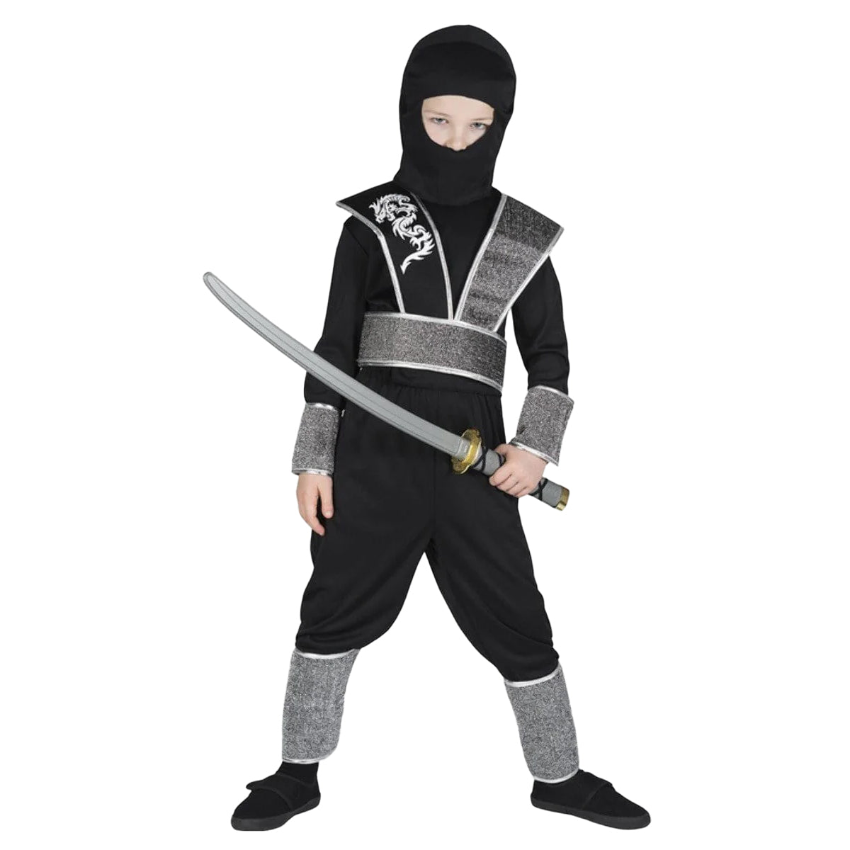 Black - Front - Smiffys Boys Ninja Costume Accessory