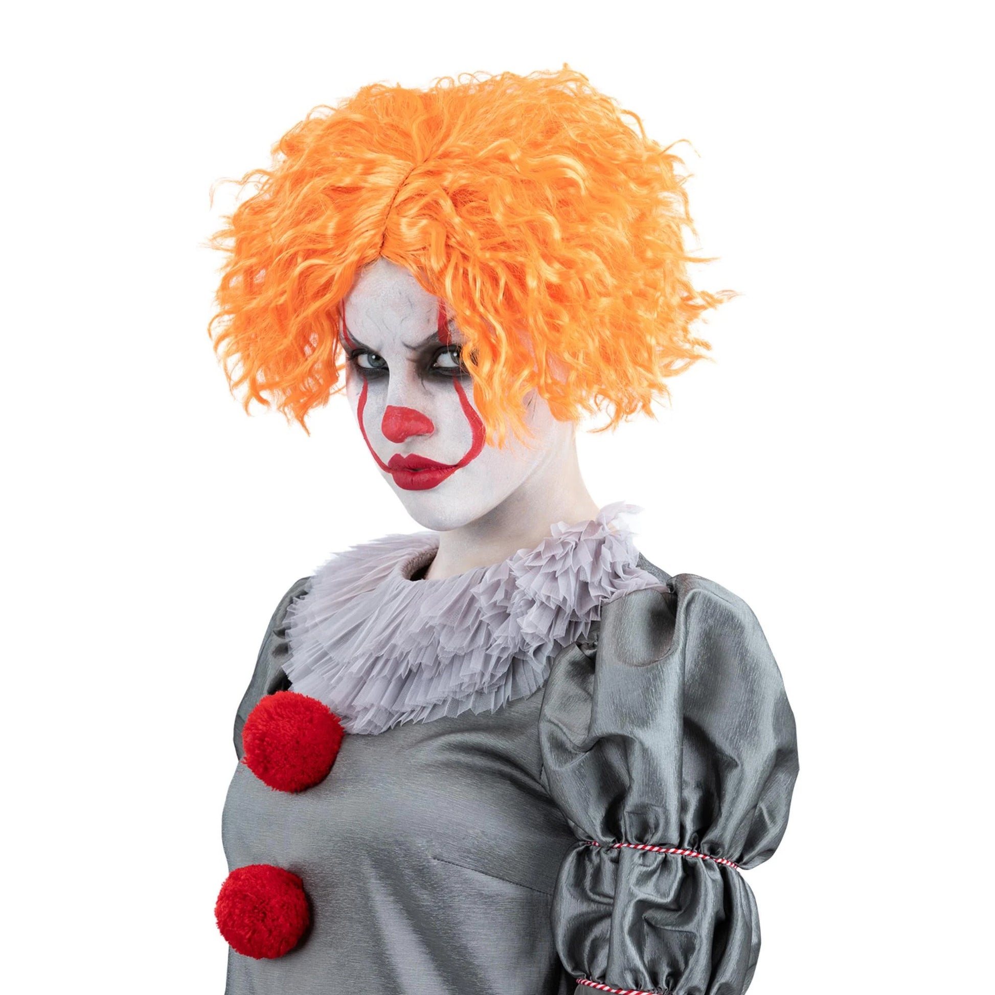 Orange - Back - It Chapter 2 Womens-Ladies Pennywise Wig