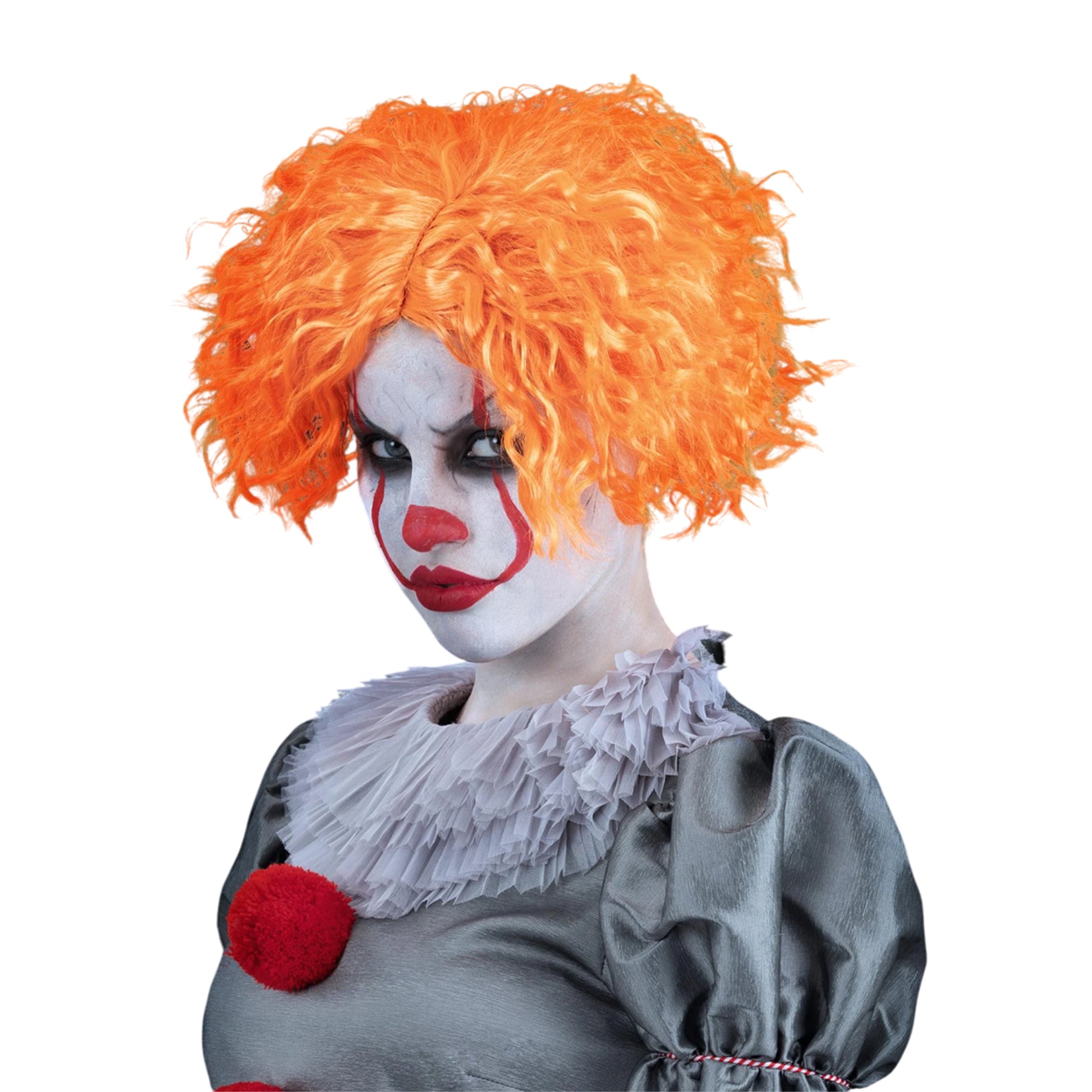 Orange - Front - It Chapter 2 Womens-Ladies Pennywise Wig