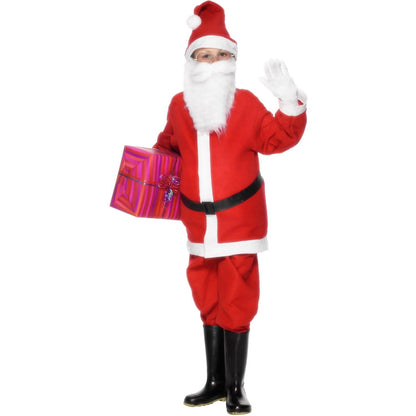 Red-White - Back - Smiffys Boys Santa Costume Set