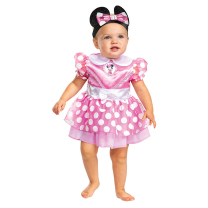 Pink - Front - Disney Baby Girls Classic Minnie Mouse Costume Set