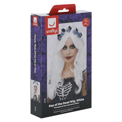 White - Back - Smiffys Day Of The Dead Wig