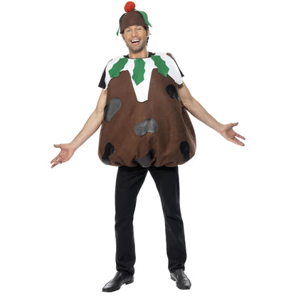 Brown - Front - Smiffys Mens Christmas Pudding Costume