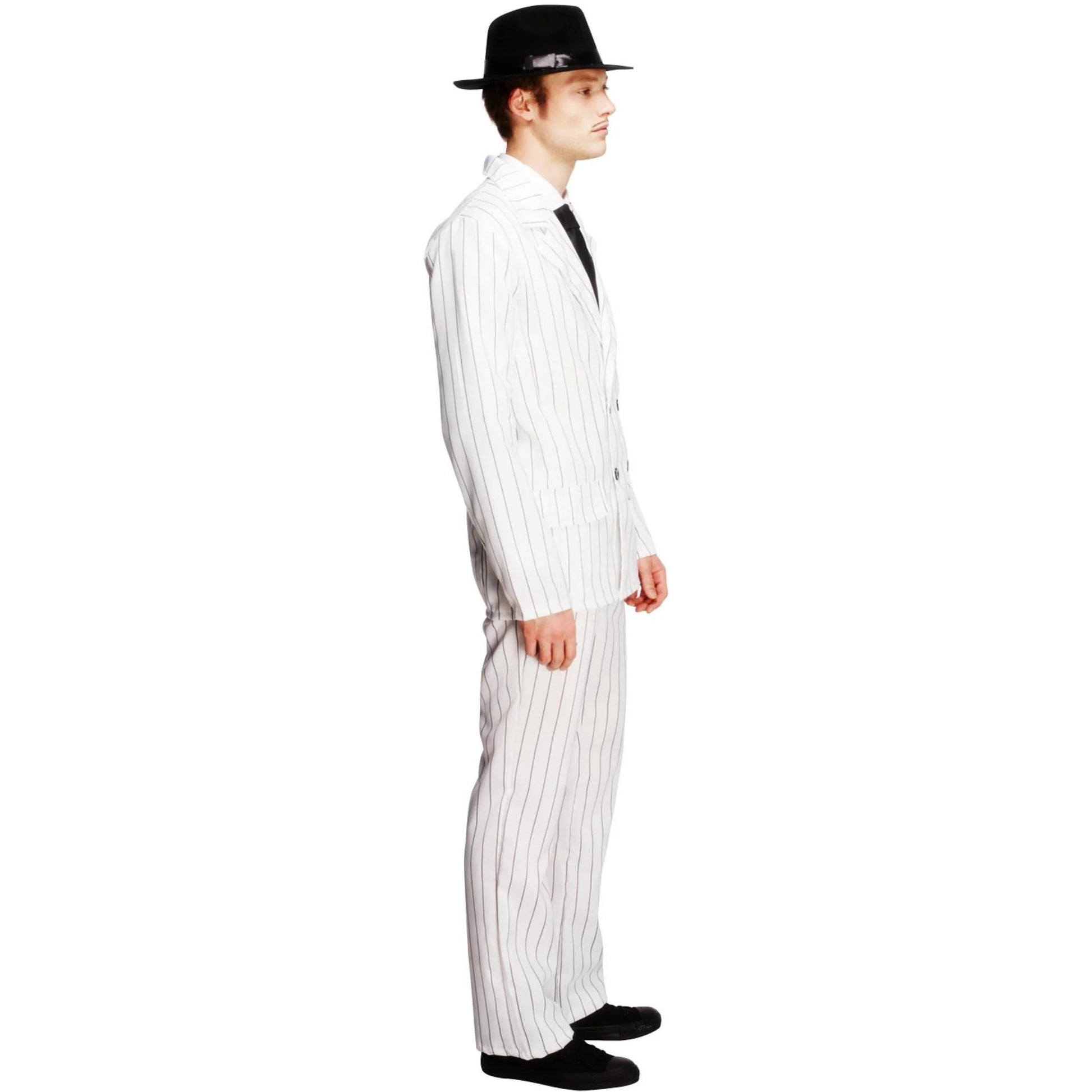 White - Side - Fever Mens Gangster Costume Set