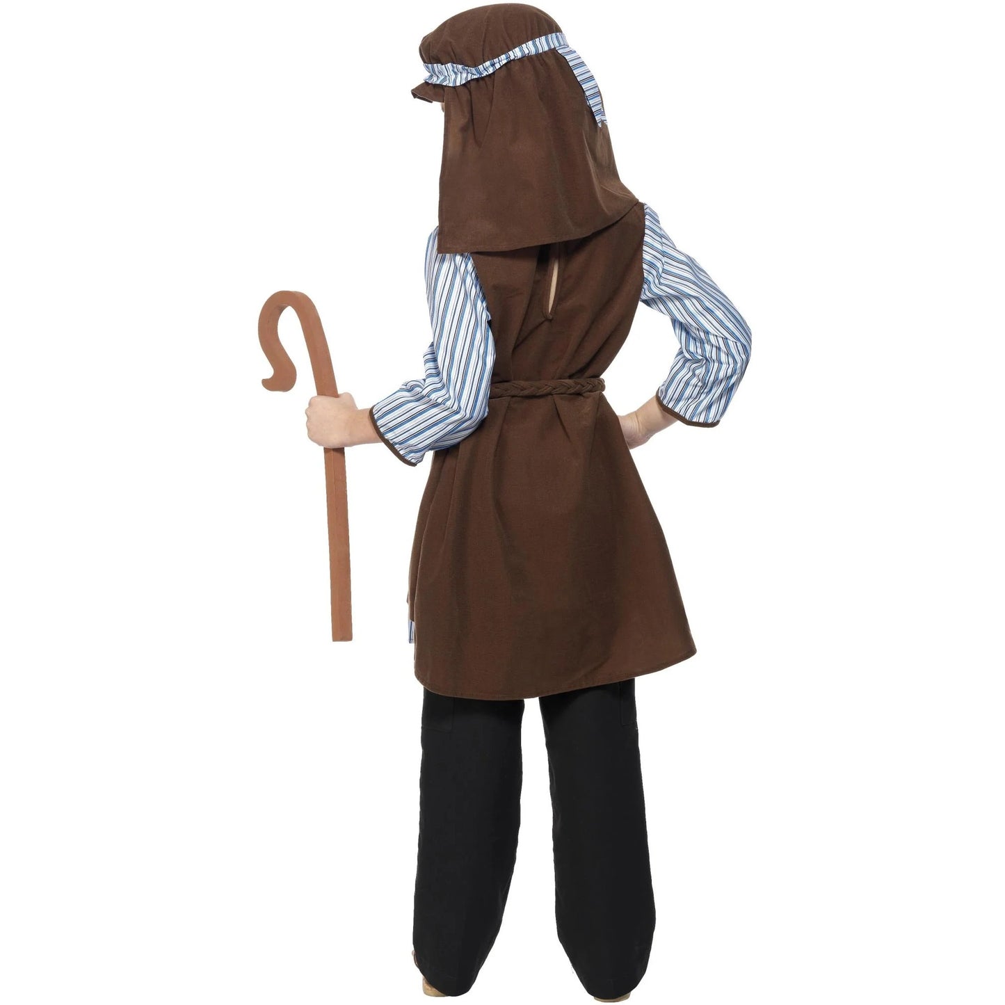 Blue-Brown - Back - Smiffys Childrens-Kids Shepherd Costume Set
