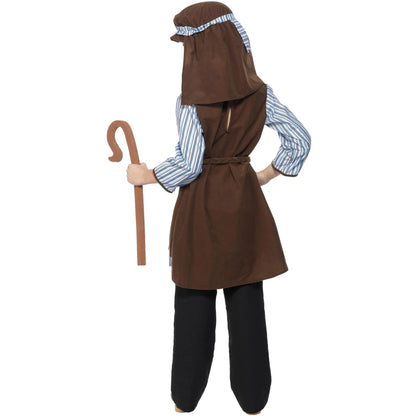 Blue-Brown - Back - Smiffys Childrens-Kids Shepherd Costume Set