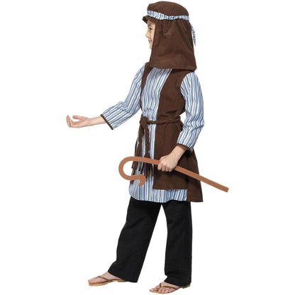Blue-Brown - Lifestyle - Smiffys Childrens-Kids Shepherd Costume Set