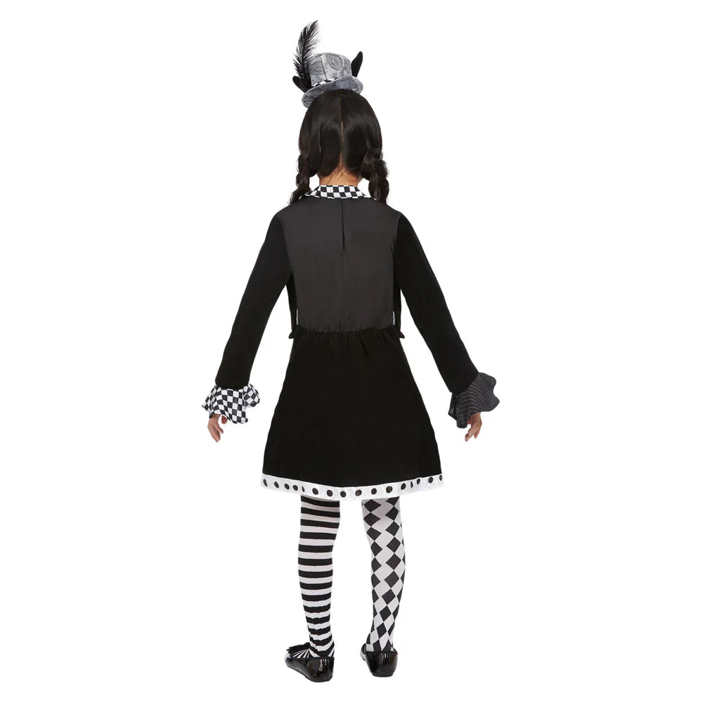 Black-White - Back - Smiffys Girls Mad Hatter Dark Costume