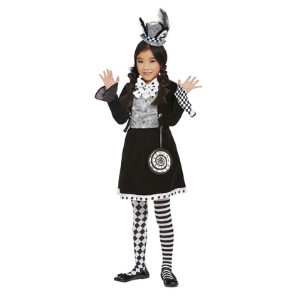 Black-White - Lifestyle - Smiffys Girls Mad Hatter Dark Costume