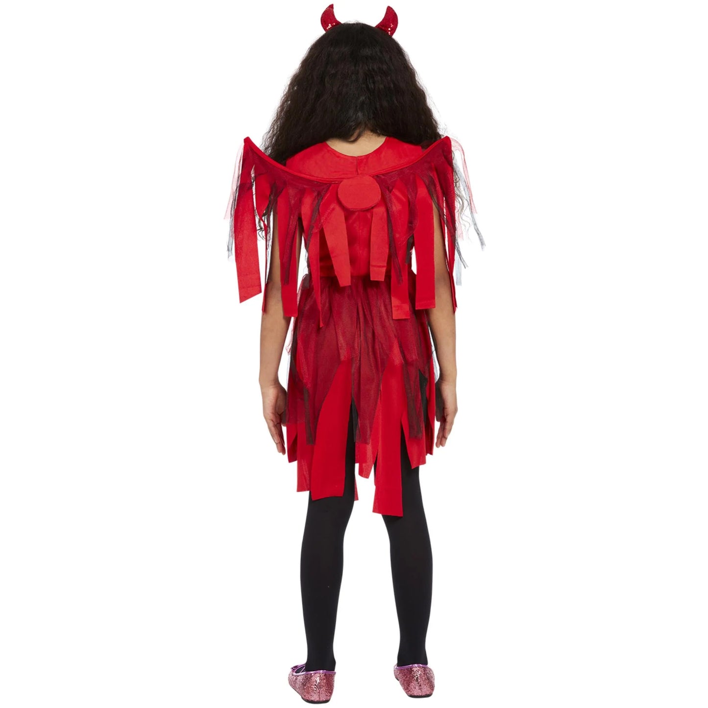 Red - Back - Smiffys Girls Punk Devil Costume