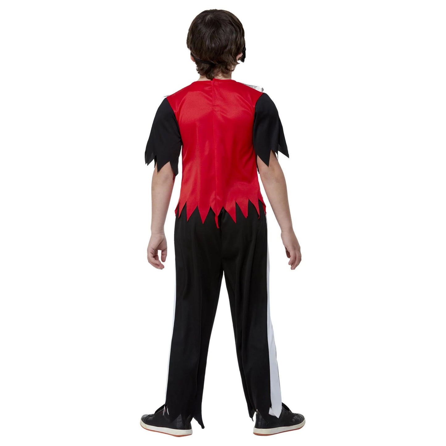Black-White - Back - Smiffys Childrens-Kids Zombie Football Player Costume