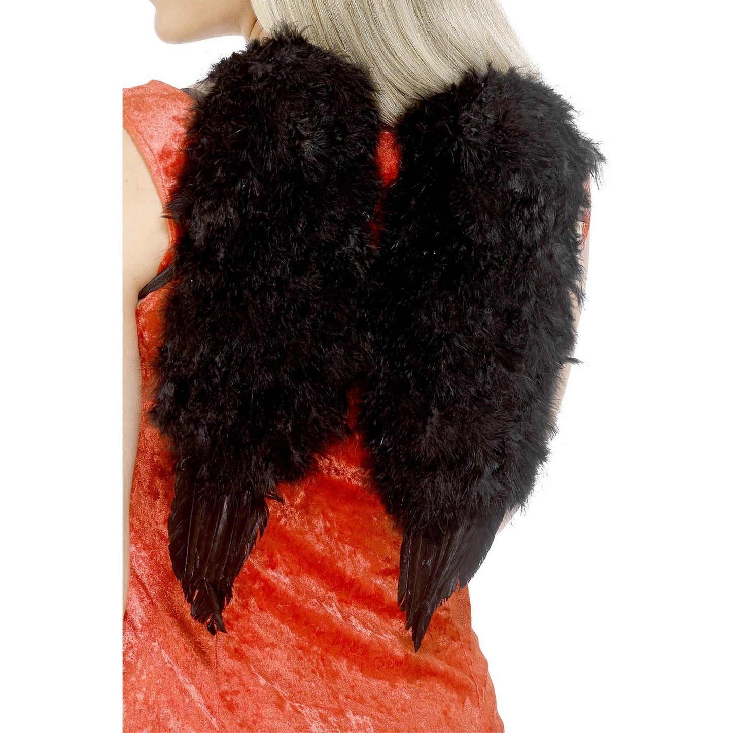 Black - Front - Smiffys Angel Feather Wings