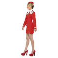 Red - Side - Smiffys Womens-Ladies Air Hostess Costume