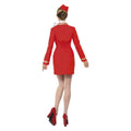Red - Back - Smiffys Womens-Ladies Air Hostess Costume