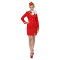 Red - Front - Smiffys Womens-Ladies Air Hostess Costume