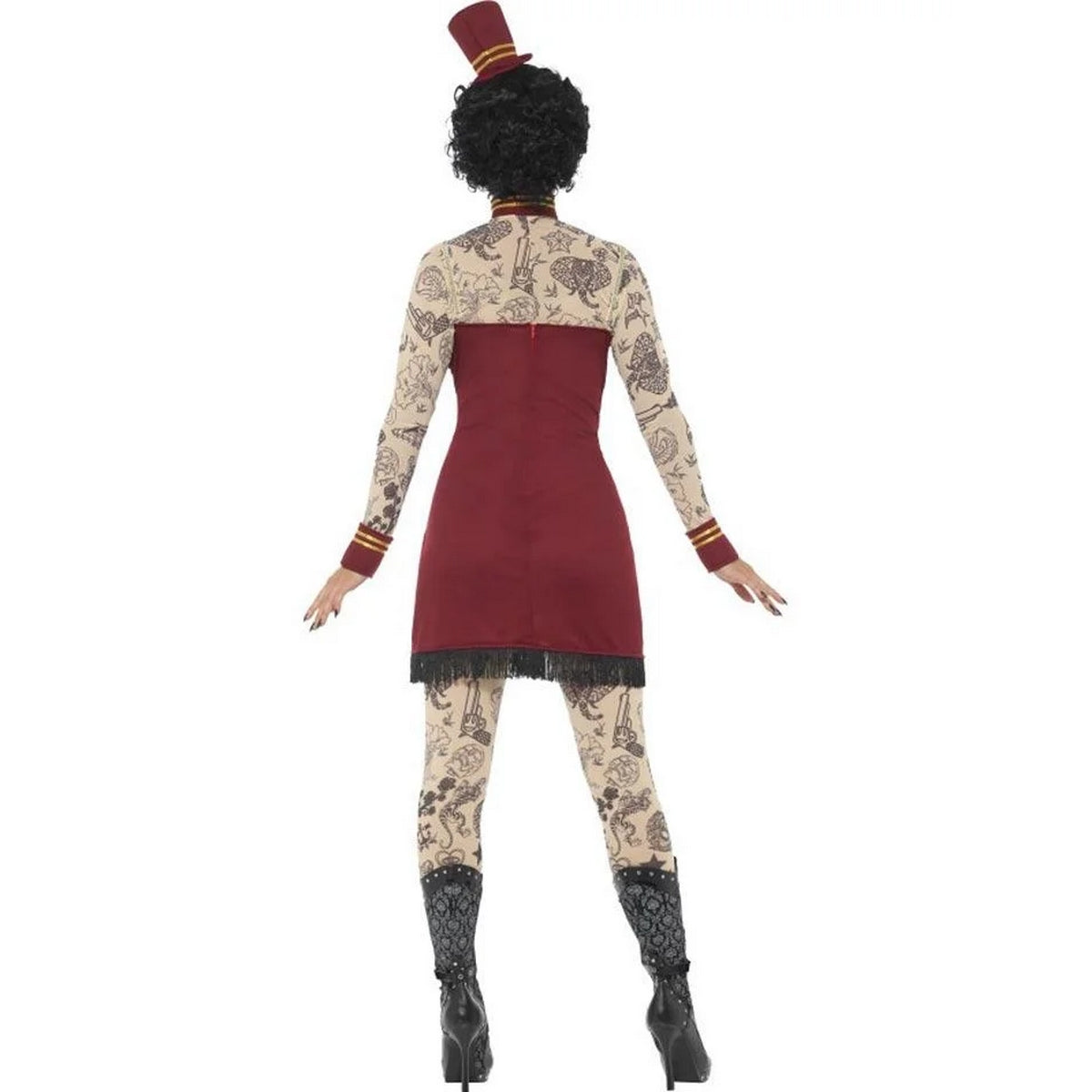 Multicoloured - Back - Smiffys Womens-Ladies Deluxe Tattoo Costume
