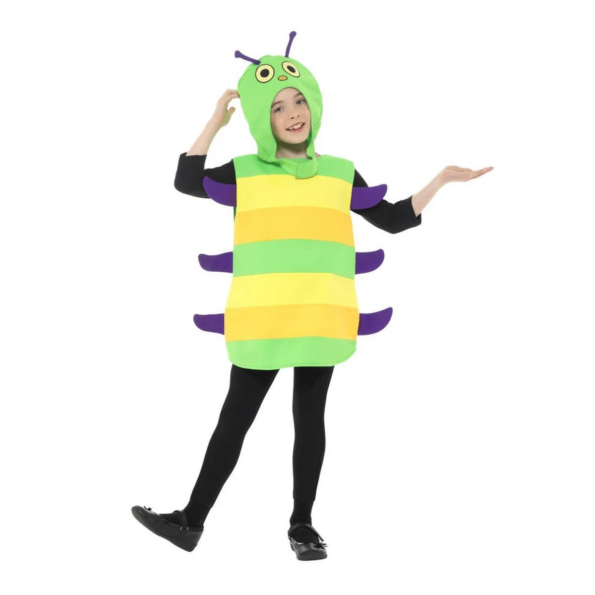Multicoloured - Front - Smiffys Childrens-Kids Caterpillar Costume