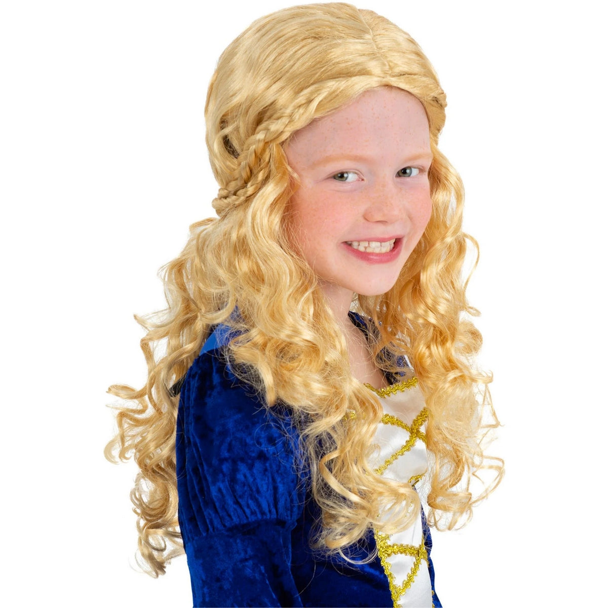 Blonde - Front - Smiffys Childrens-Kids Medieval Princess Wig