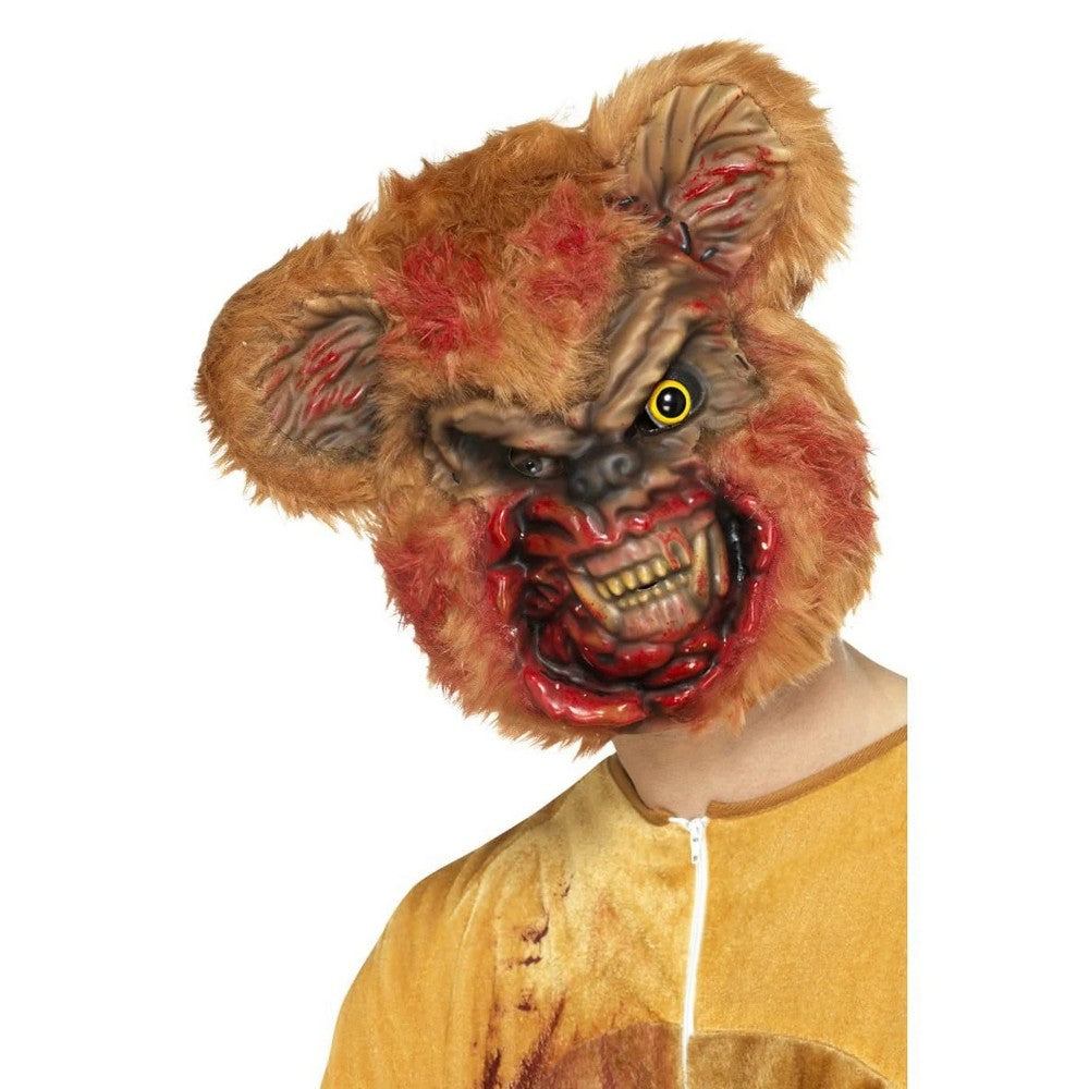Brown - Front - Smiffys Unisex Adult Zombie Teddy Bear Mask