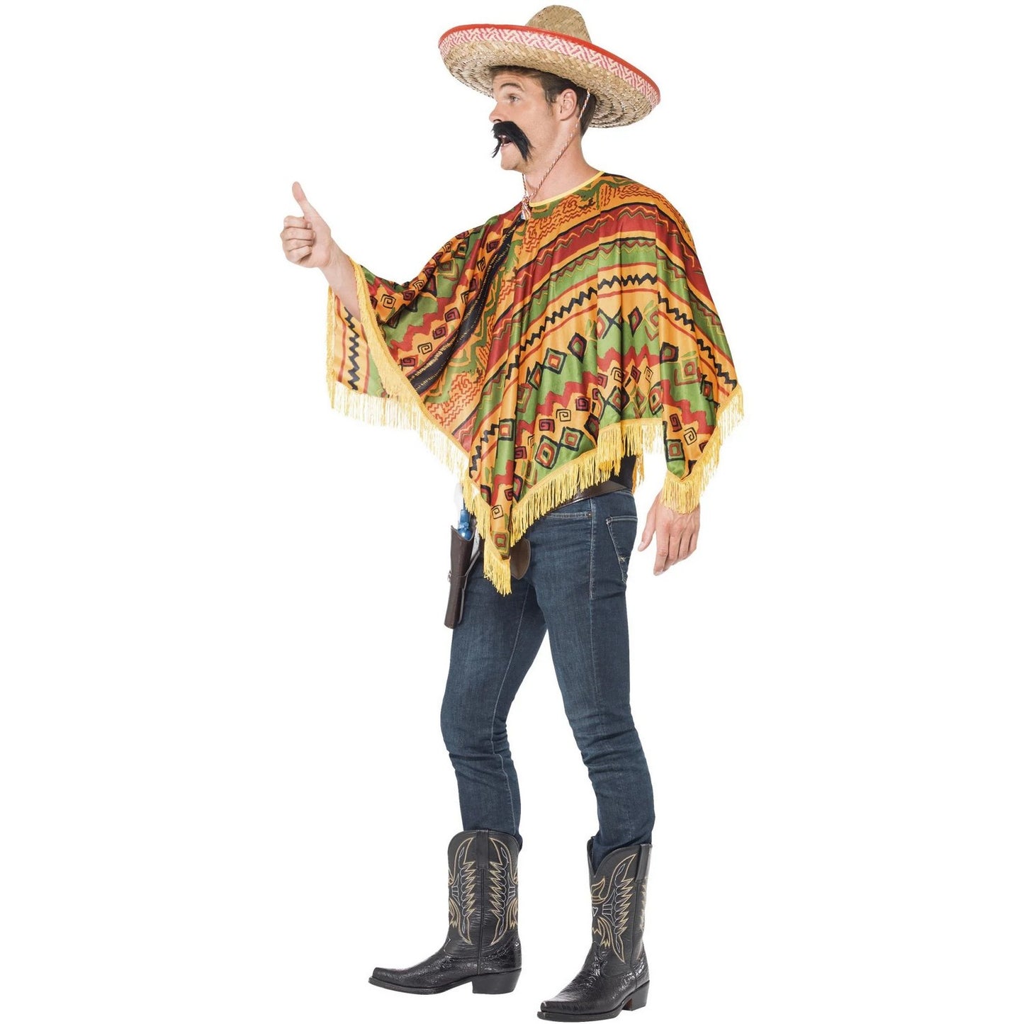 Multicoloured - Lifestyle - Smiffys Mens Costume Poncho