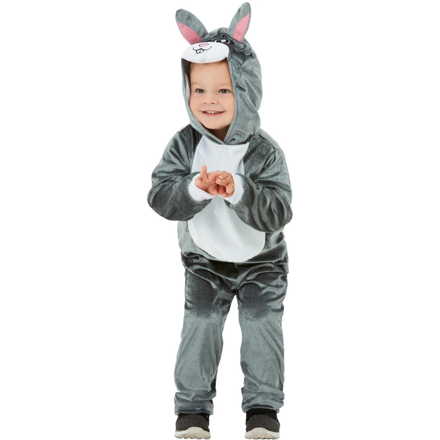 White-Grey - Lifestyle - Smiffys Toddler Bunny Bodysuit