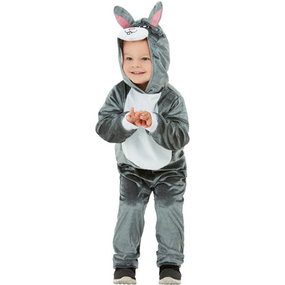 White-Grey - Lifestyle - Smiffys Toddler Bunny Bodysuit