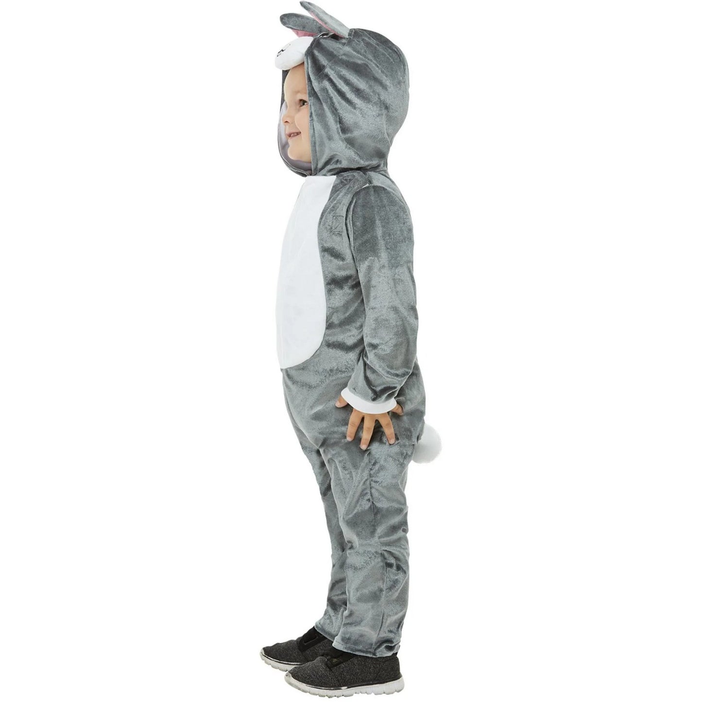 White-Grey - Side - Smiffys Toddler Bunny Bodysuit