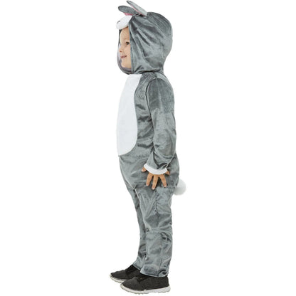 White-Grey - Side - Smiffys Toddler Bunny Bodysuit
