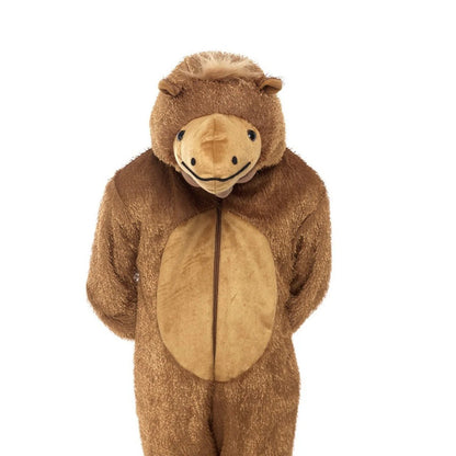 Brown - Side - Smiffys Childrens-Kids Camel Bodysuit