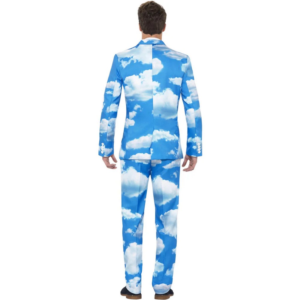 Blue-White - Back - Smiffys Mens Sky High Costume Suit