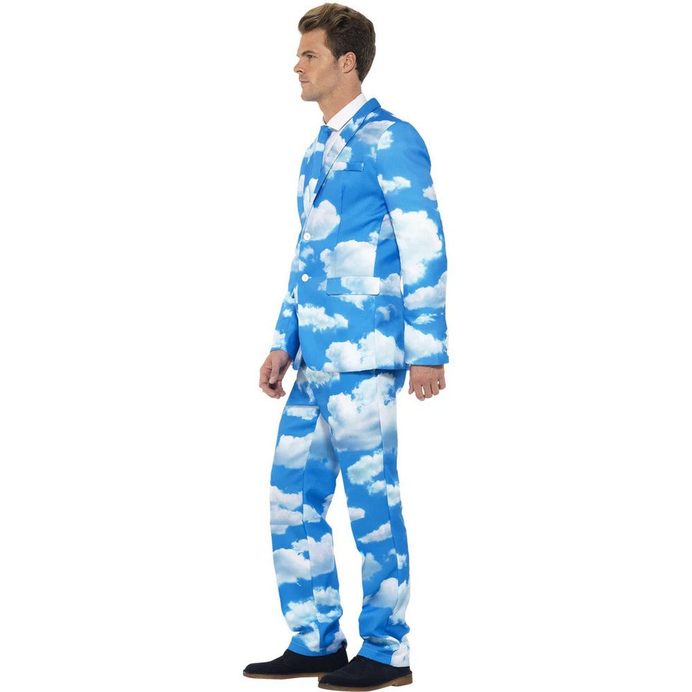 Blue-White - Side - Smiffys Mens Sky High Costume Suit