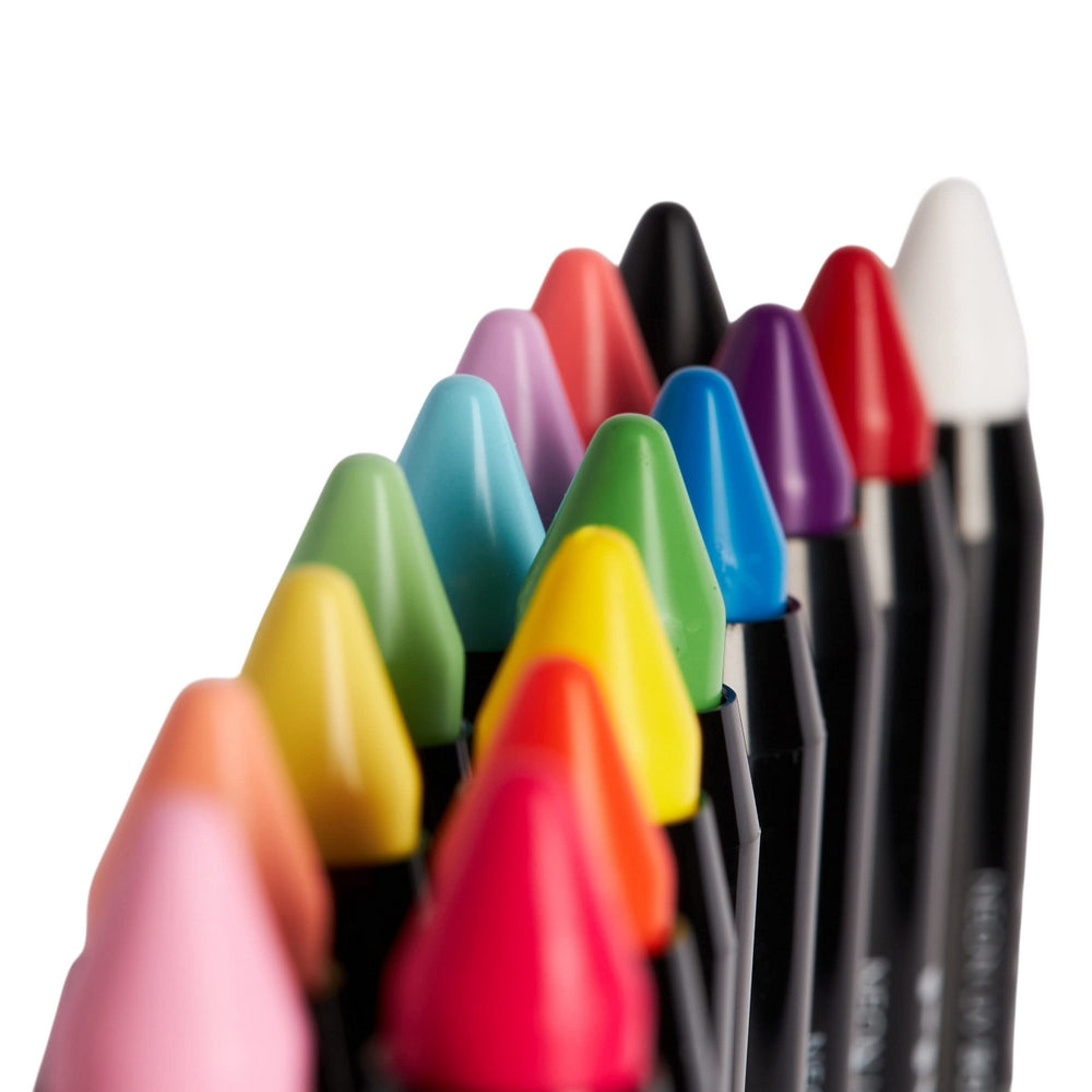 Multicoloured - Back - Moon Glow Neon UV Body Crayons Set (Pack of 6)