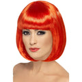 Orange - Front - Partyrama Short Fringe Wig