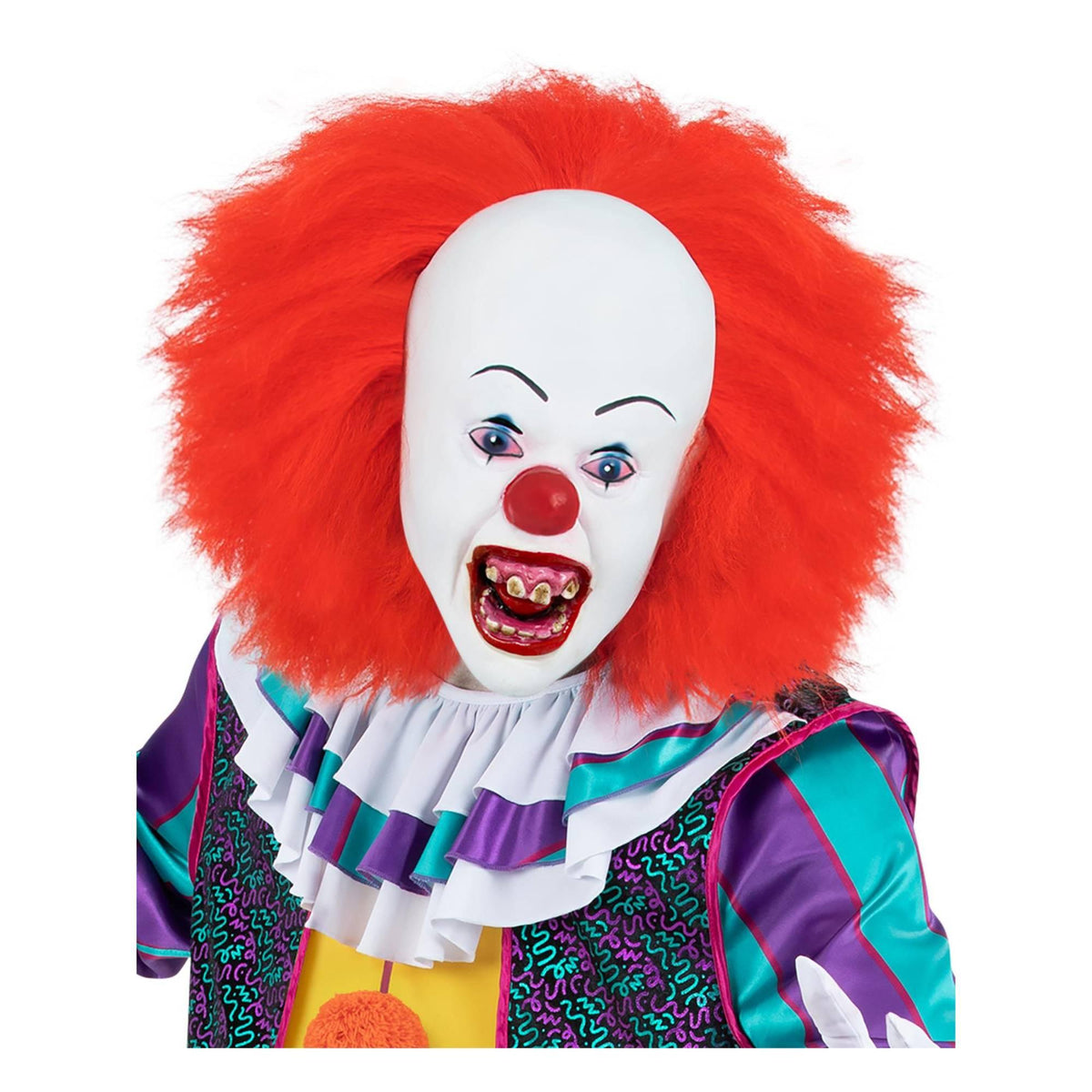 Orange-White-Red - Side - It (1990) Unisex Adult Pennywise Mask