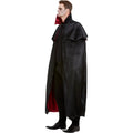 Black-Red - Back - Smiffys Unisex Adult Deluxe Vampire Cape