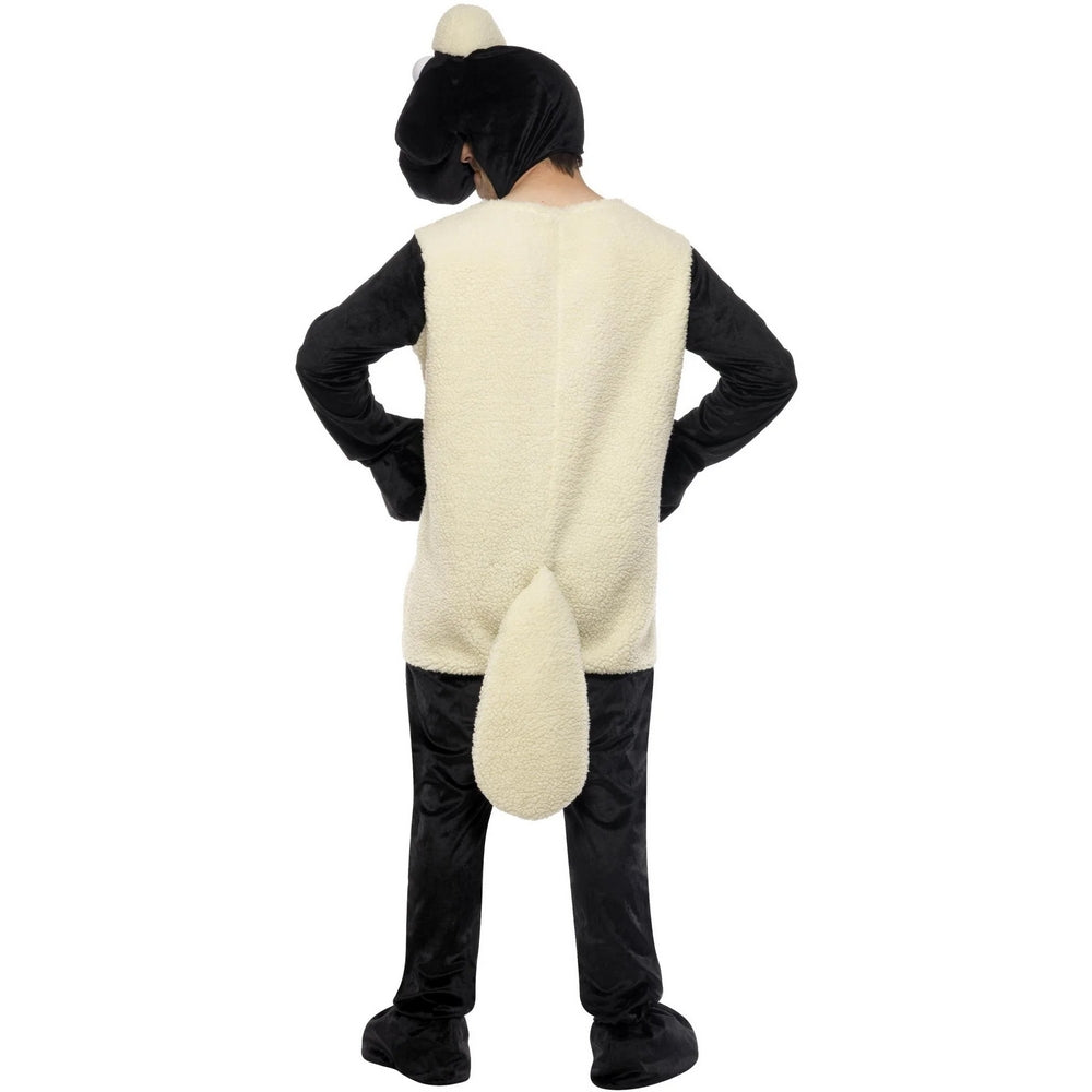 Black-White - Back - Shaun the Sheep Unisex Adult Costume