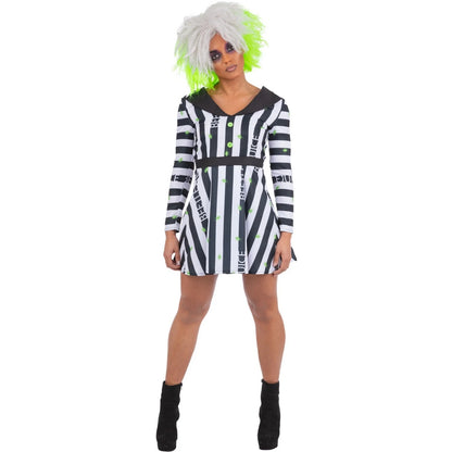 Black-White - Front - Beetlejuice Womens-Ladies Costume
