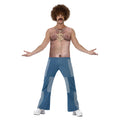 Multicoloured - Side - Smiffys Unisex Adult 70s Realistic Hairy Chest Costume Top