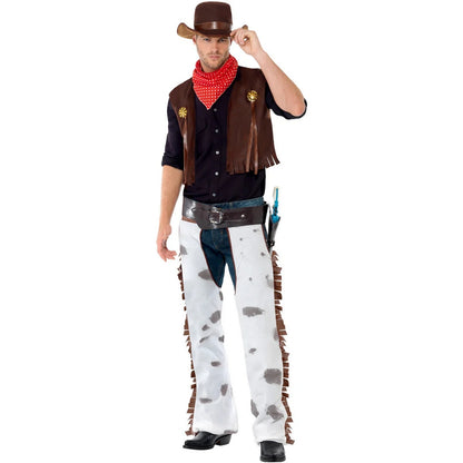 Multicoloured - Front - Smiffys Mens Cowboy Costume Set
