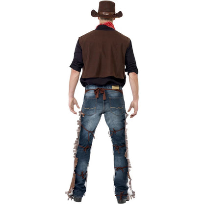 Multicoloured - Back - Smiffys Mens Cowboy Costume Set