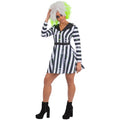 Black-White - Front - Beetlejuice Womens-Ladies Costume Dress