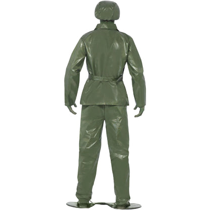 Green - Back - Smiffys Unisex Adult Soldier Costume Set